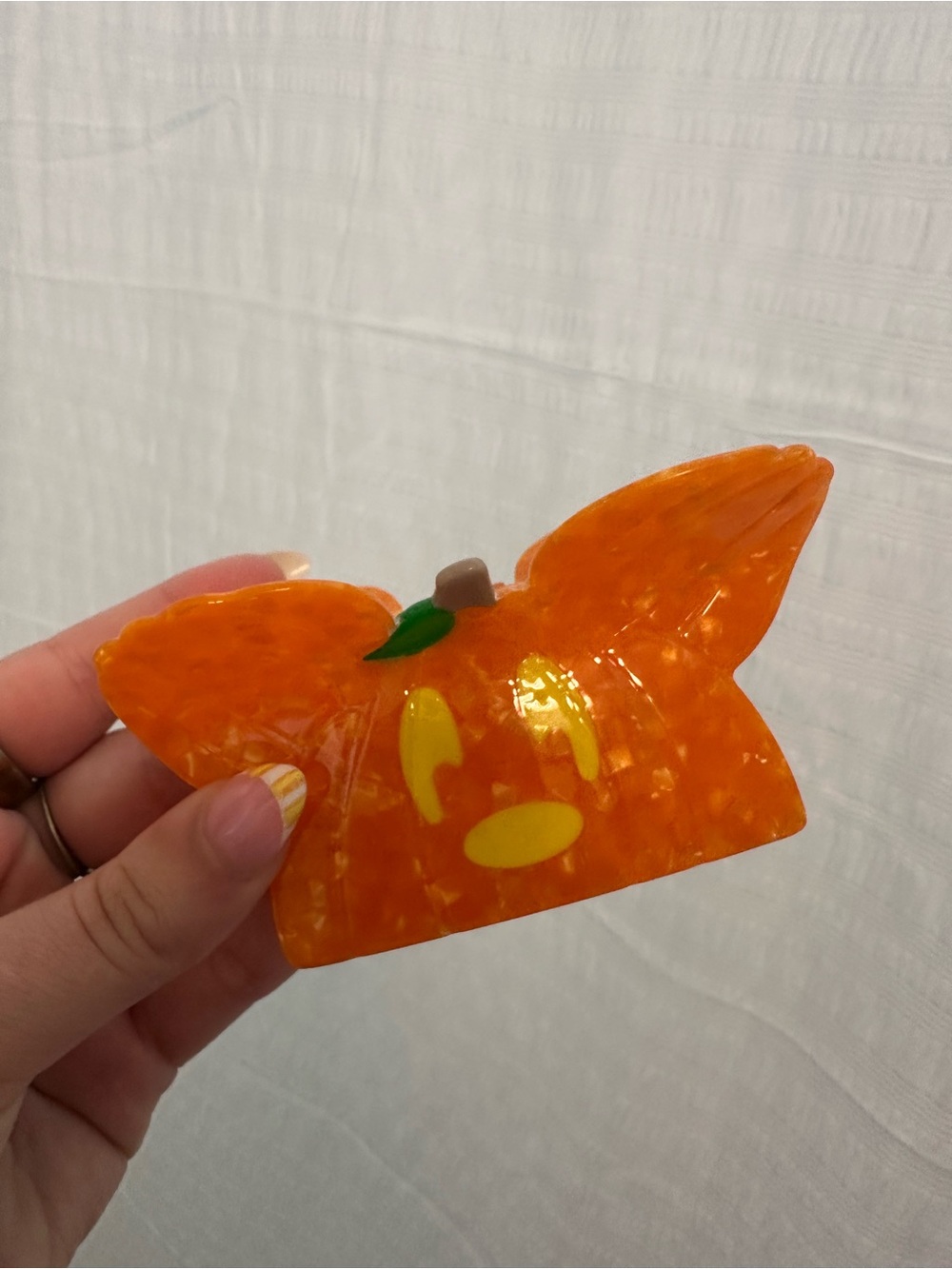 Disney Orange Pumpkin Hair Clip